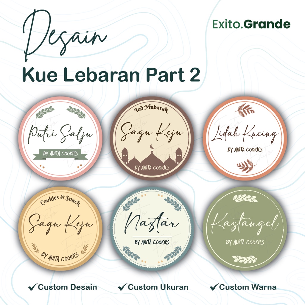 

Stiker Makanan / Stiker Kue Lebaran / Stiker Kue Kering (Part 2)