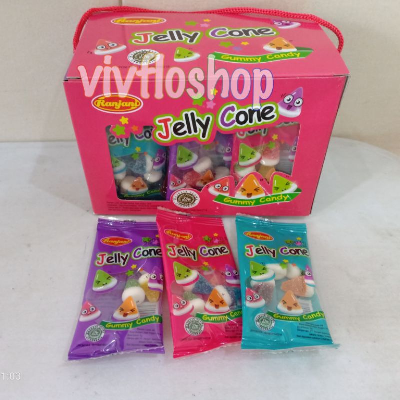 

Jelly Cone Gummy Candy / Permen Jelly (Box isi 30 sachet)