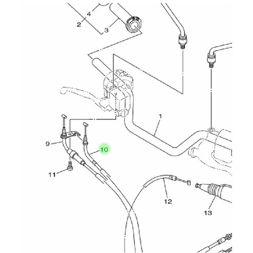 KABEL TALI GAS THROTTLE B BELAKANG VIXION NVL NVA NEW LED 2017 ORIGINAL YGP 1PA-F6312-00