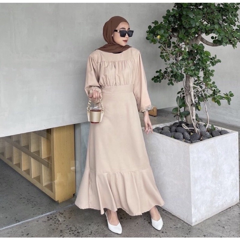 HYEJIN DRESS KOREAN LOOK STYLE / DRESS LEBARAN MURAH / DRESS KEKINIAN WANITA