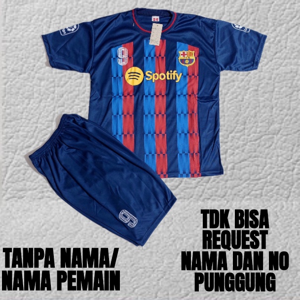 SETELAN BAJU BOLA ANAK BARCELONA 2022/2023 USIA 0-13THN