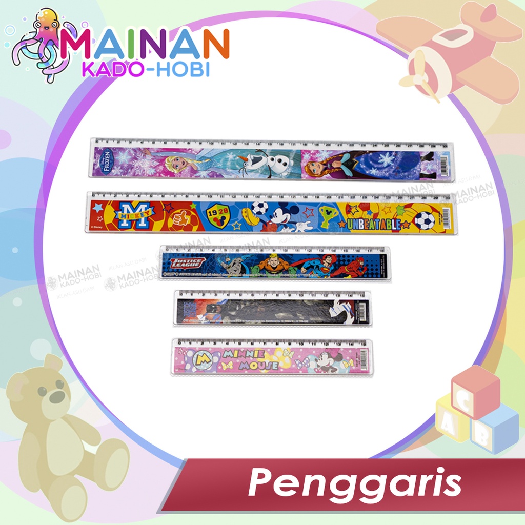 STATIONERY RULER ALAT TULIS PENGGARIS KARAKTER ANAK SEKOLAH SD SMP SMA