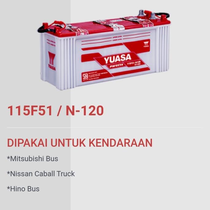 Aki Basah N120 Yuasa (Non Air Zuur) /Aki Truk Besar 12V 120Ah Debezzz