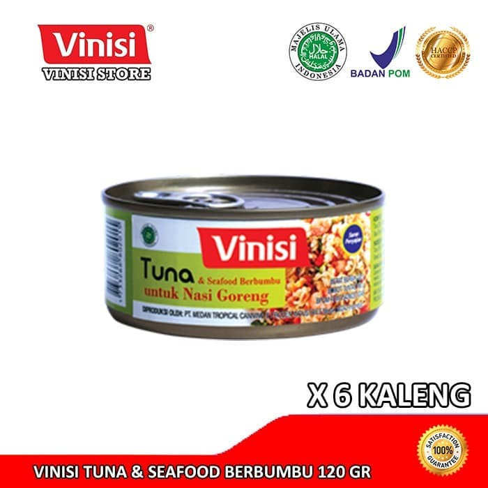 

PAKET 6 KALENG VINISI TUNA SEAFOOD NASI GORENG 120 GR