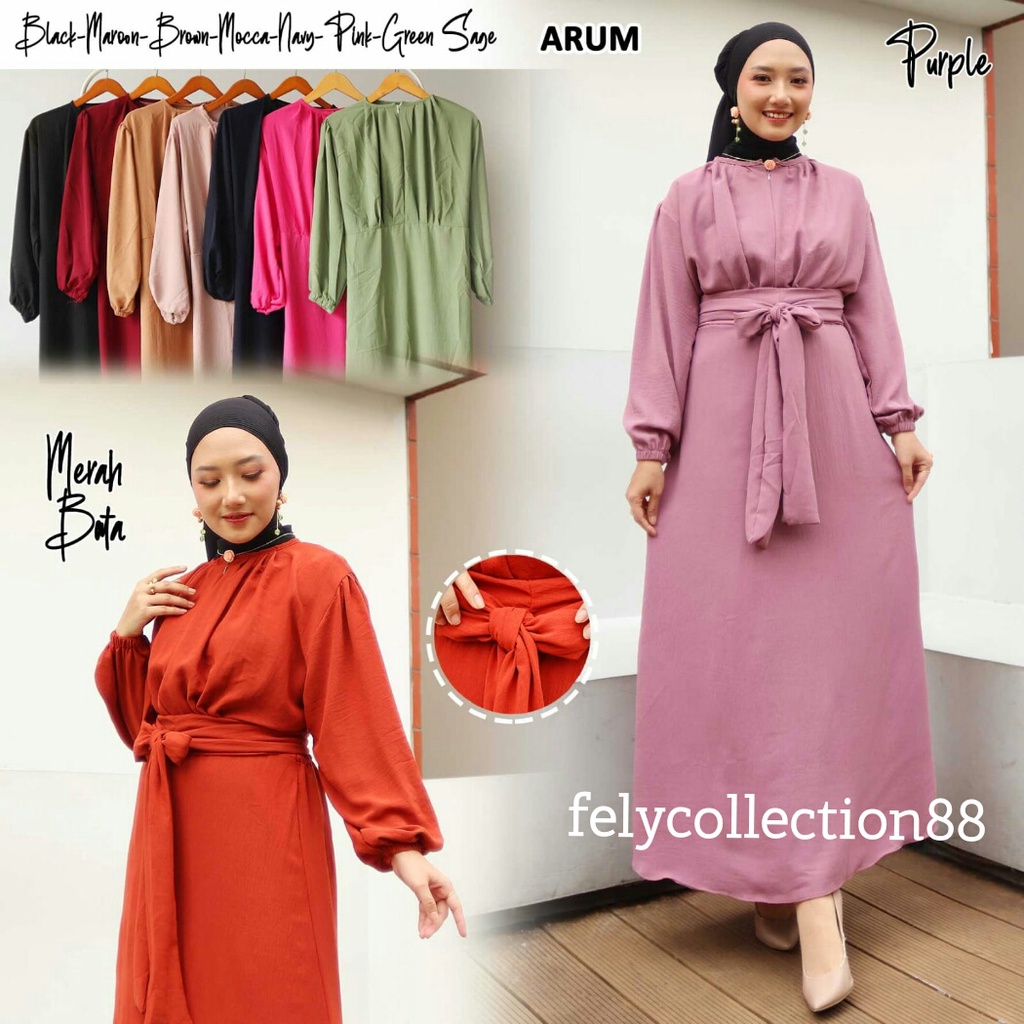 ARUM GAMIS || DRESS WANITA CRINKLE AIRFLOW || GAMIS BUSUI FRIENDLY