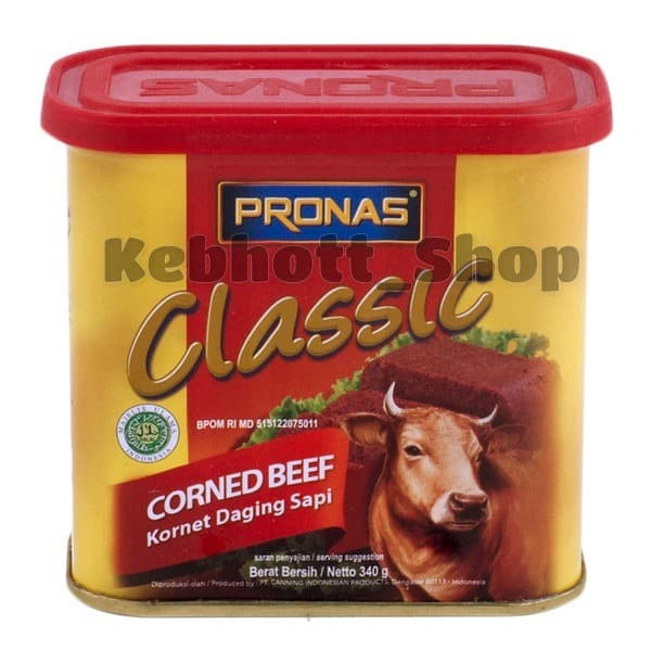 

PRONAS CLASSIC CORNED BEEF 340GR KORNET DAGING SAPI KLASIK