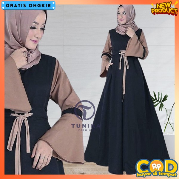Pakaian Wanita Muslimah Fashion Muslim Remaja Import Jumbo Gamis Syarii Gsmis Syar'I Games Murah Dre