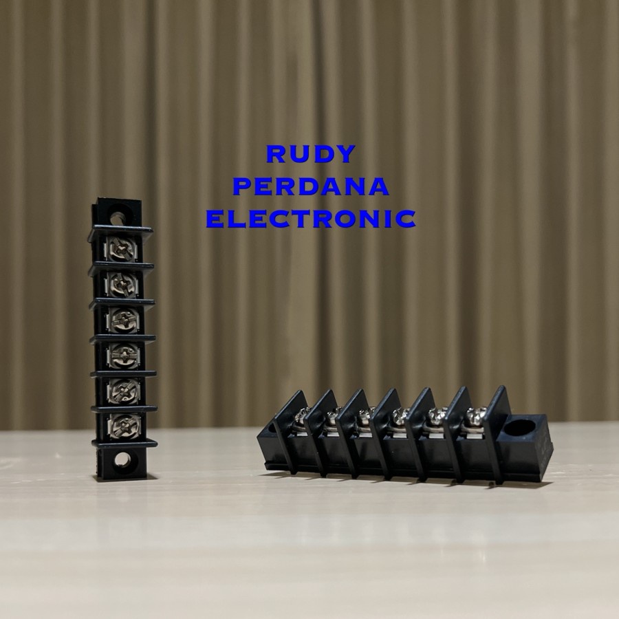 TERMINAL BLOCK HITAM KF45 9.5MM 6P 6 PIN KAKI