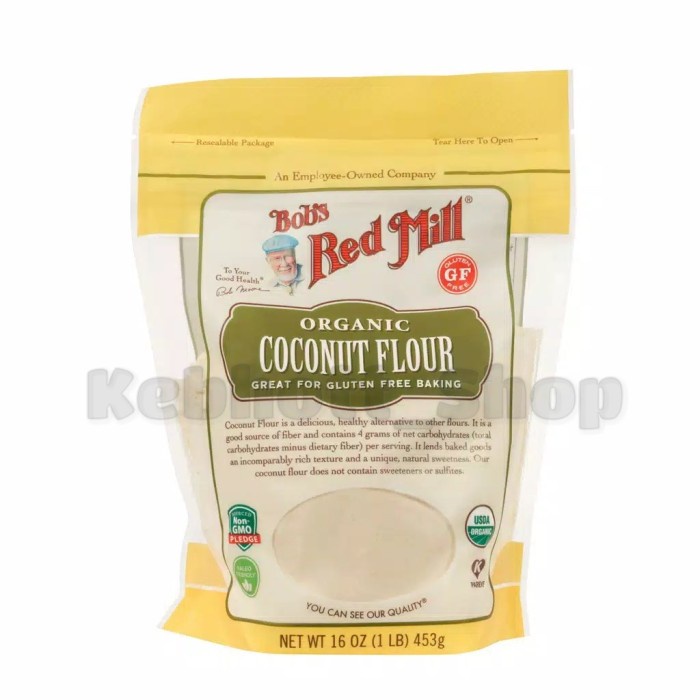 

BOB'S RED MILL ORGANIC HIGH FIBER COCONUT FLOUR 453GR BOB RED MILL