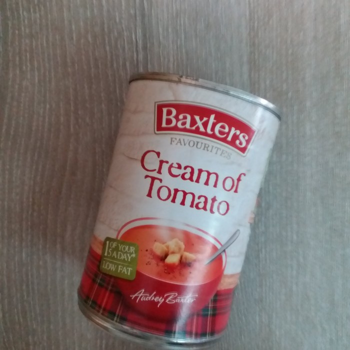 

BAXTERS CREAM OF TOMATO LOW FAT VEG SOUP CAMPBELLS UK SINGAPORE