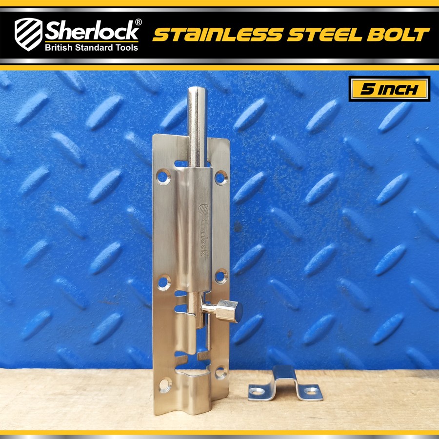 Grendel Stainless Steel 5 Inch Slot Kunci Pintu 5" SHERLOCK