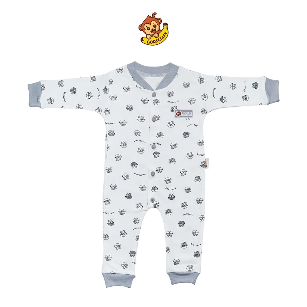 1 Pc Sleepsuit Bayi Gorillux Jumper Buka Kaki Baby Perlengkapan Baby Newborn S M L Jumper Gorillux Satuan