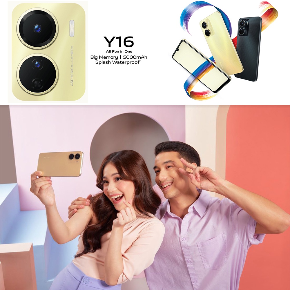 VIVO Y16 RAM 6GB/128GB 13MP Kamera Belakang Layar 6.51 inci Baru HP Garansi 1 Tahun