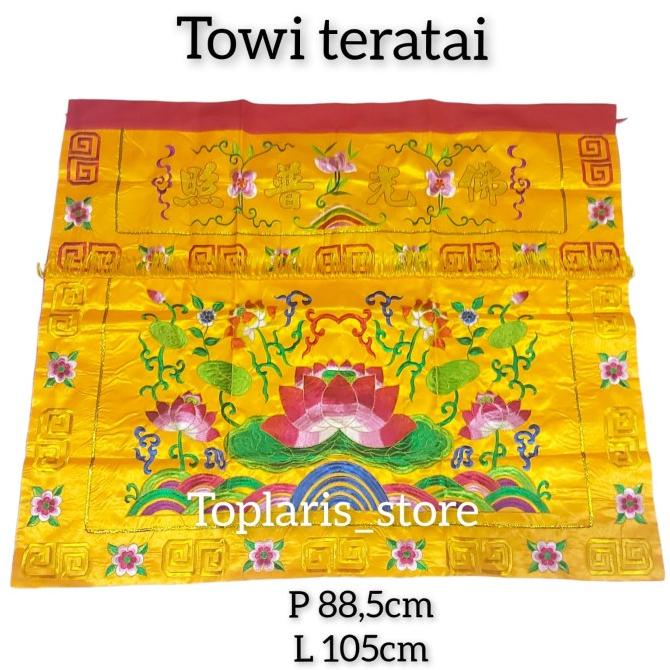 Kain Towi Tokwi Teratai Kuning Emas Premium
