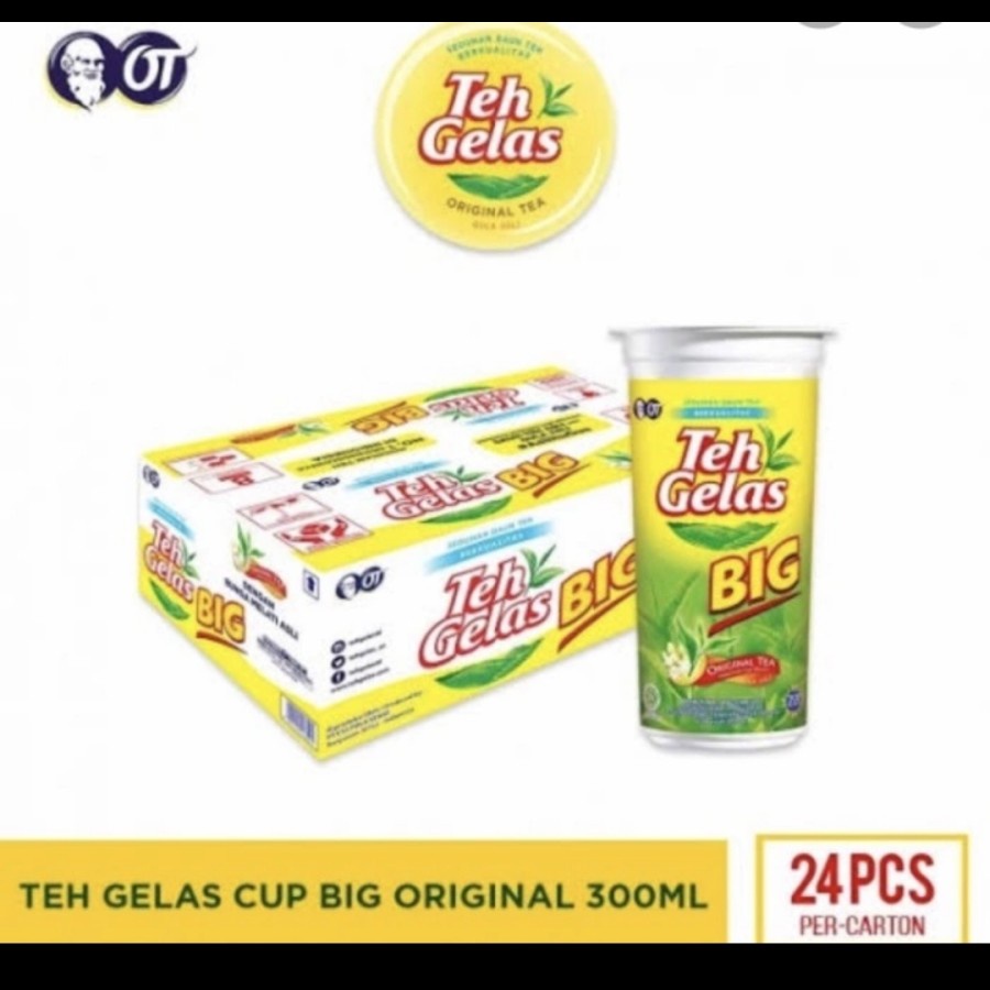 

teh gelas big 300ml 1dus 24pc original apel markisa