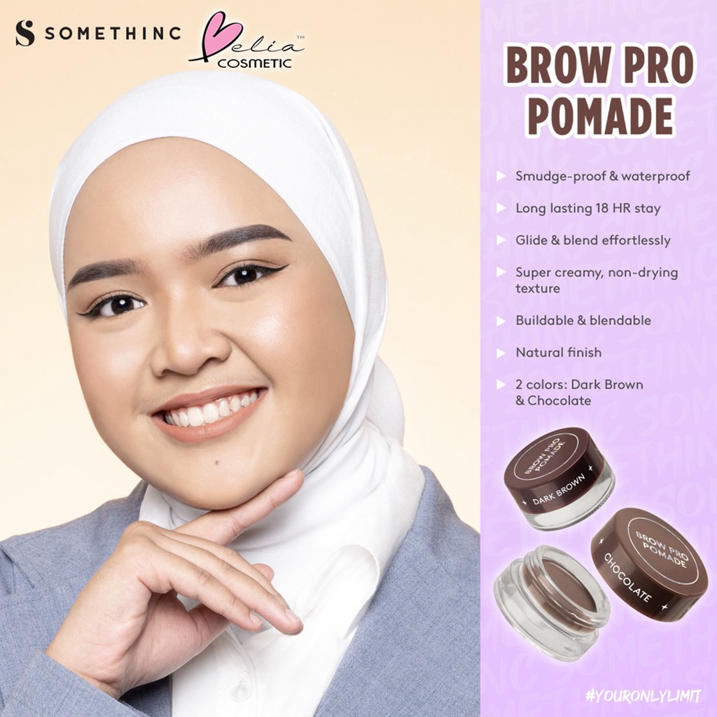❤ BELIA ❤ SOMETHINC Brow Pro Pomade 18HR Stay Waterproof | Long Lasting | Smudegproof | Tahan Lama Eyebrow