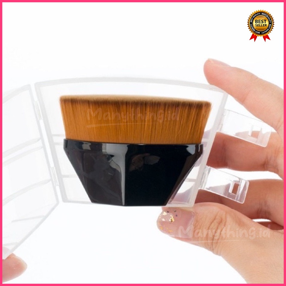 Powder Brush / Kuas Bedak / Brush Gagang Pendek / Brush Foundation / Brush Bedak Tabur Kabuki Brush