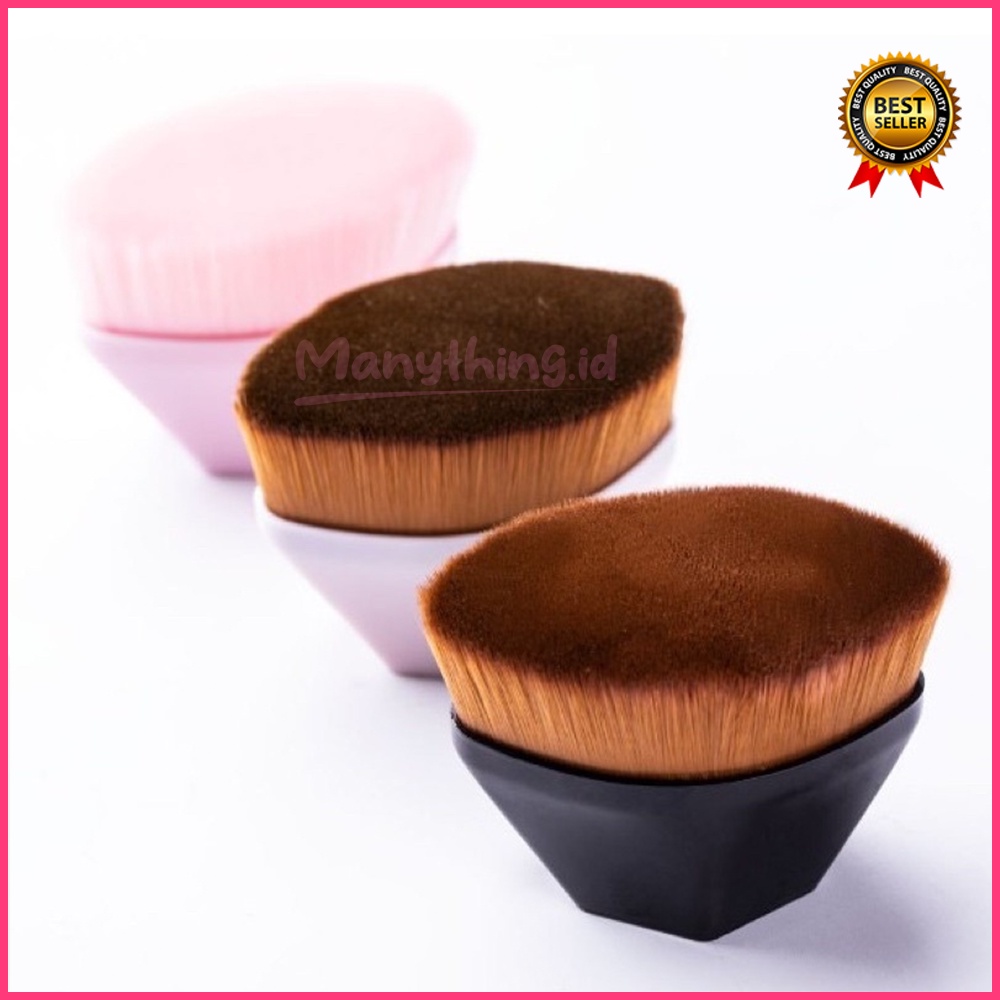 Powder Brush / Kuas Bedak / Brush Gagang Pendek / Brush Foundation / Brush Bedak Tabur Kabuki Brush