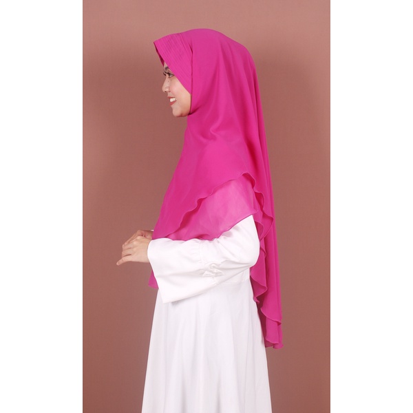 HIJAB KHIMAR SYARI 2 LAYER CERUTY BABYDOLL / KHIMAR CERUTY 2 LAYER / KERUDUNG LANGSUNG OVALIA