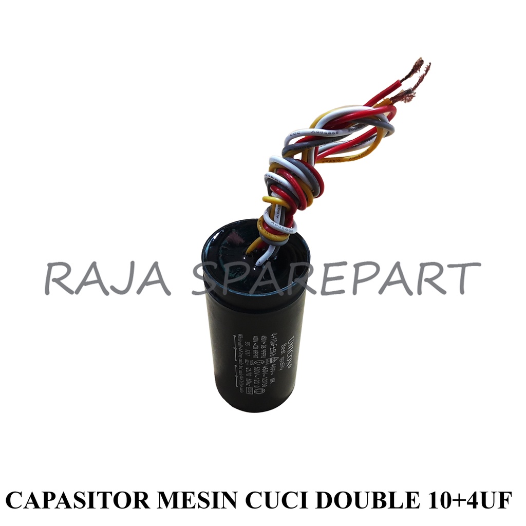 CAPASITOR / KONDENSATOR MESIN CUCI DOUBLE 10+4UF