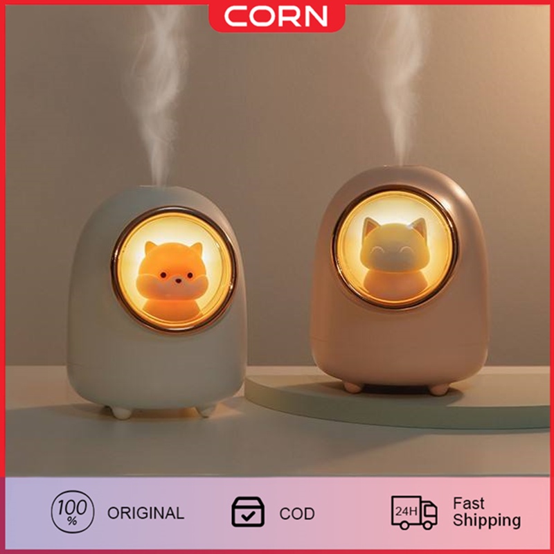 M08 Air Humidifier Diffuser Portable Aromatherapy mini Nano Spray Humidifier Cute Essential oil Pelembab With LED Light 350 ml