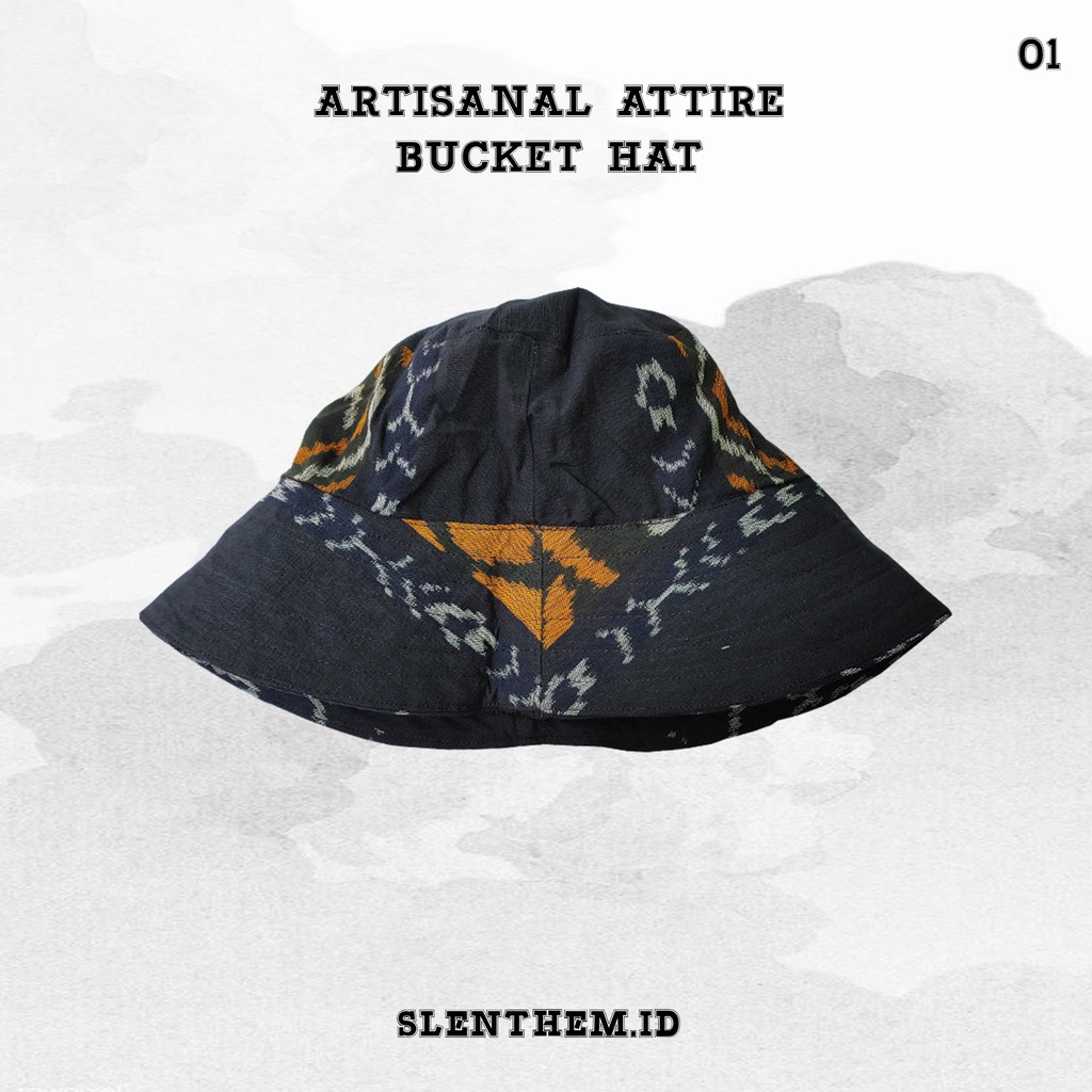 Slenthem Artisanal Attire Bucket Hat Etnic Tenun / Topi Bucket Tenun / Bucket Hat Tenun Etnic