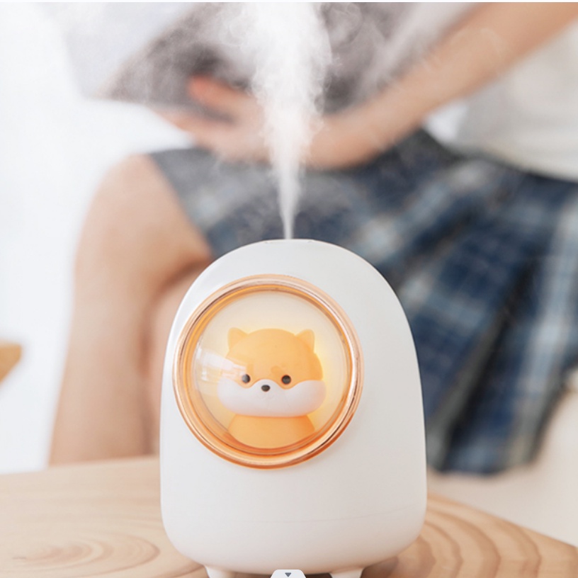 M08 Air Humidifier Diffuser Portable Aromatherapy mini Nano Spray Humidifier Cute Essential oil Pelembab With LED Light 350 ml