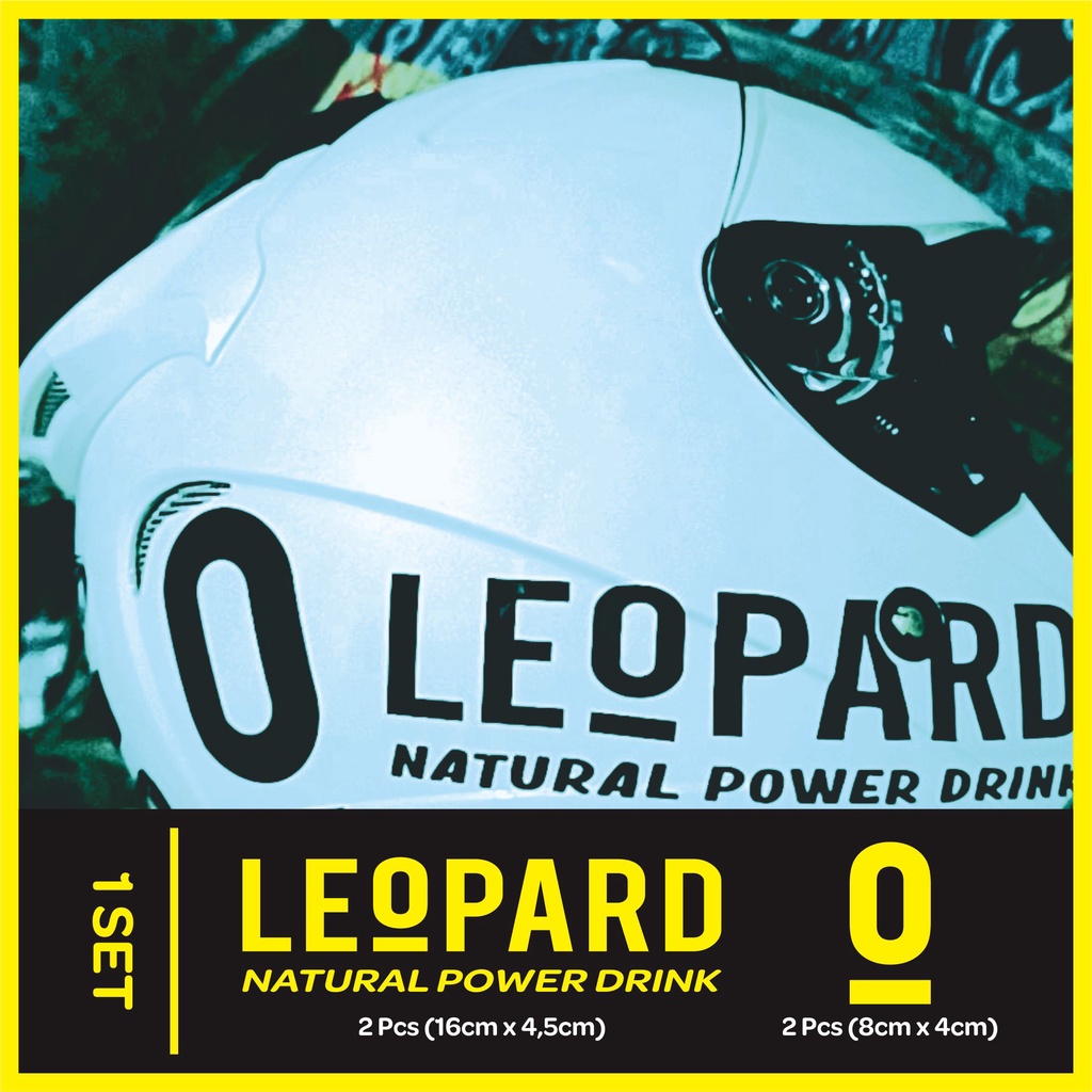 Stiker Set Leopard Helm Full Face Half Face Polos - Cutting Sticker