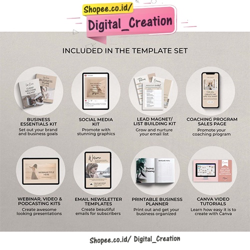 Coaching Business Start Up Toolkit - Canva Design | Total 900 Canva Template