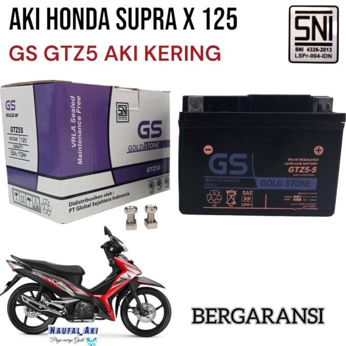Aki Motor Honda Supra X 125 Gs Gtz5 Gold Stone Aki Kering Langsung Debezzz