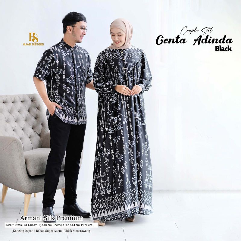 COUPLE SET GENTA ADINDA ORIGINAL HIJAB SISTER // SET GAMIS KOKO COUPLE SARIMBIT TERBARU