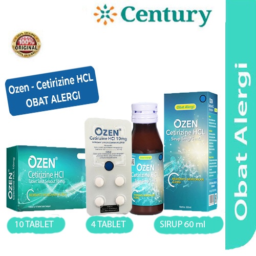 Ozen Cetirizine /Membantu Merendakan Alergi/Ozen/Pilek/Flu/Gatal