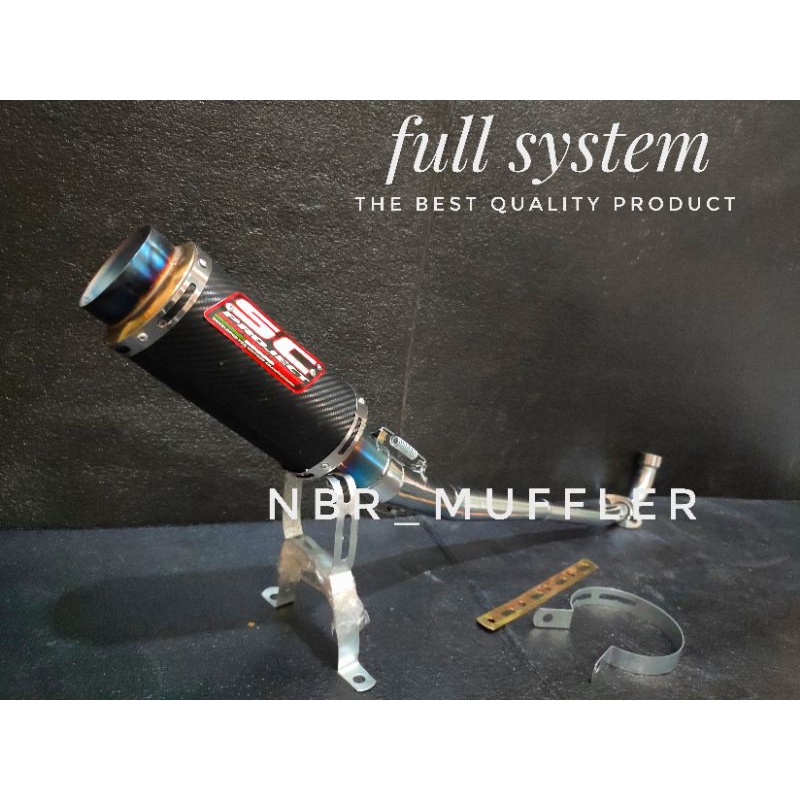 Knalpot Racing SC Project Karbon All Bebek supra x 110/125/blade/revo/kharisma/jupiter/shogun/smash/