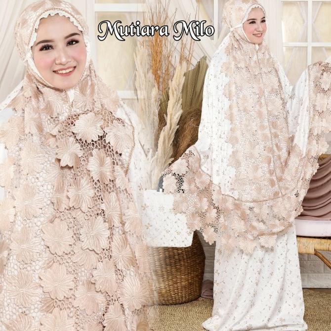 mukena dewasa putih terbaru bordir renda mewah mukenah ramadan sherina