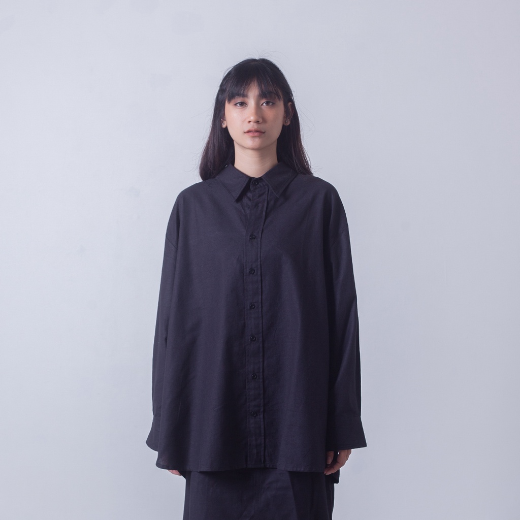 Luna Oversized Shirt - Black