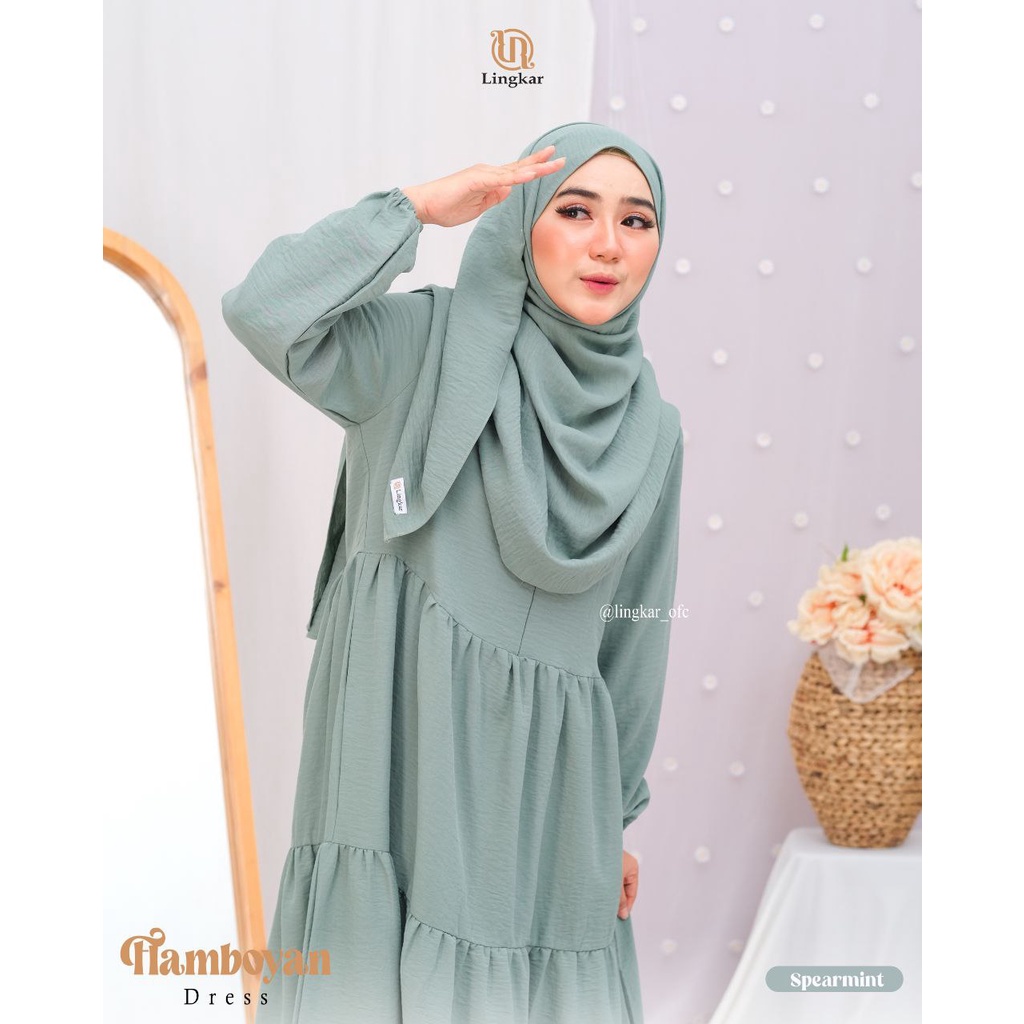 Flamboyan Dress By Lingkar Set Pashmina