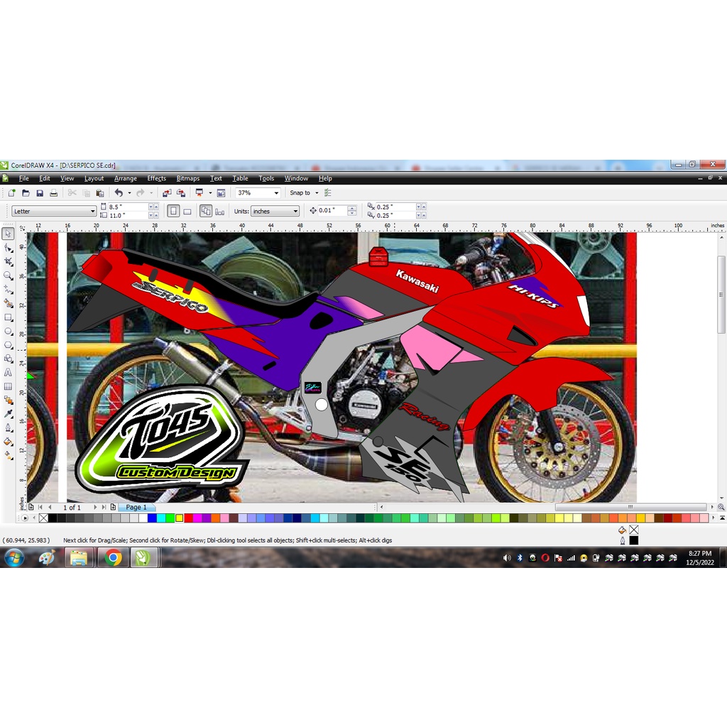 Sticker striping serpico se 150 thailand