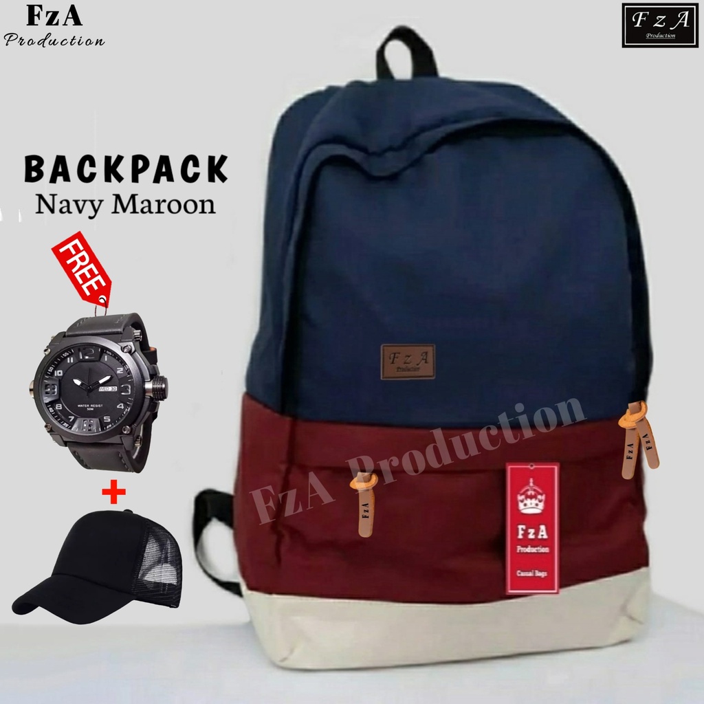 FzA Official - Tas Ransel Gendong Laptop Distro Sekolah Kuliah Pria Wanita Backpack Murah Original Tas Punggung Laptop - NMQT