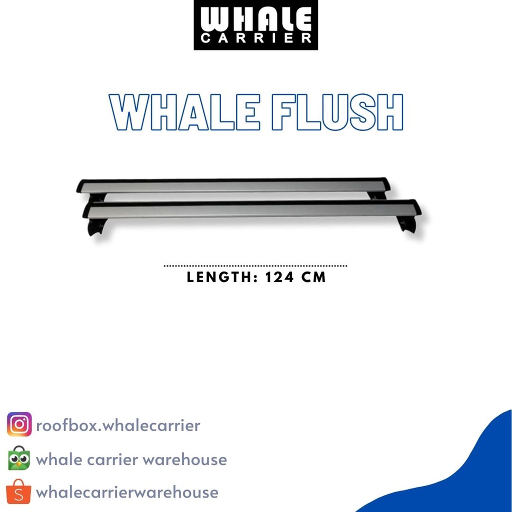 Cross Bar / Roof Bar universal WHALE FLUSH untuk new pajero, new fortuner, hyundai santa fe, dll.