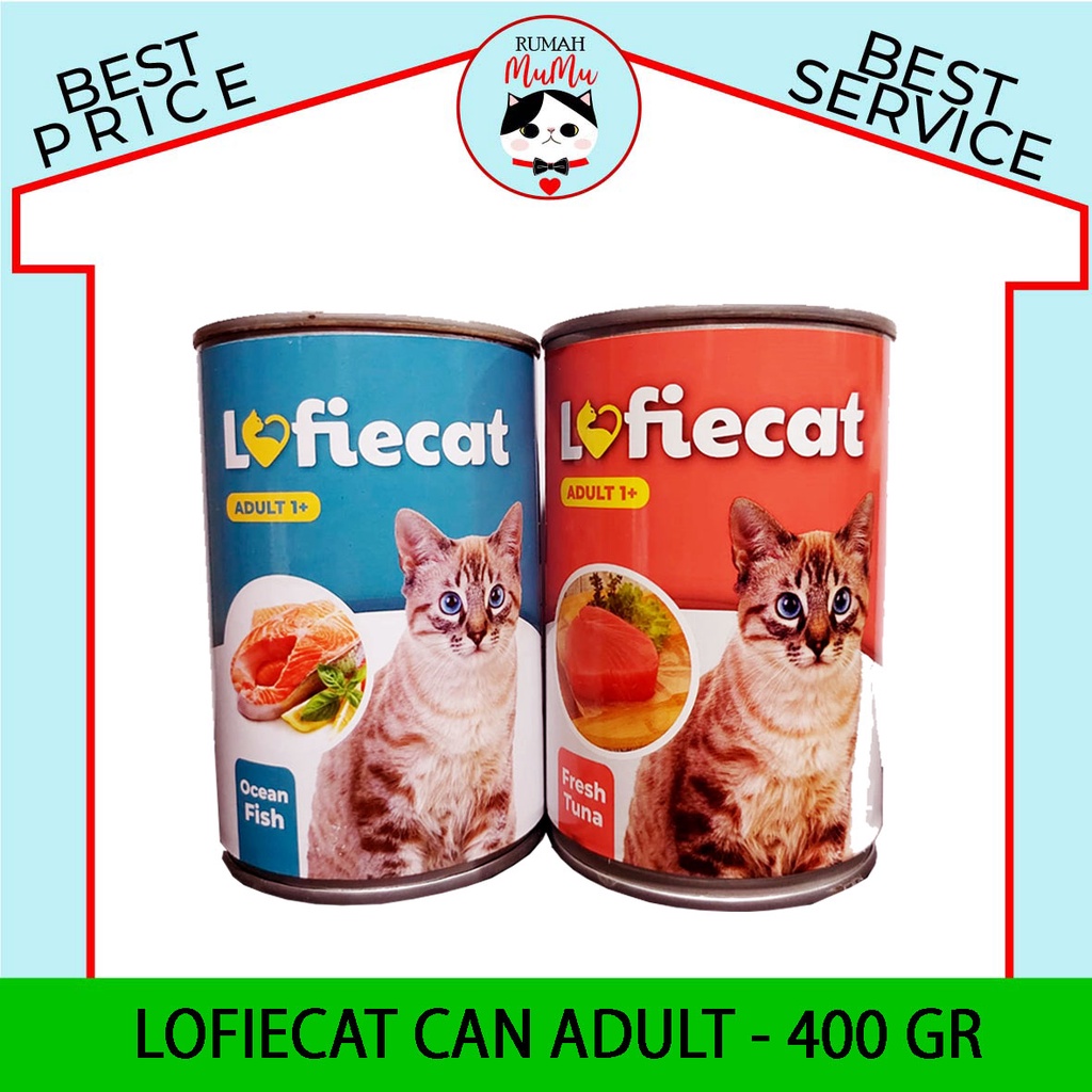 MAKANAN BASAH KALENG KUCING LOFIECAT 400 GR