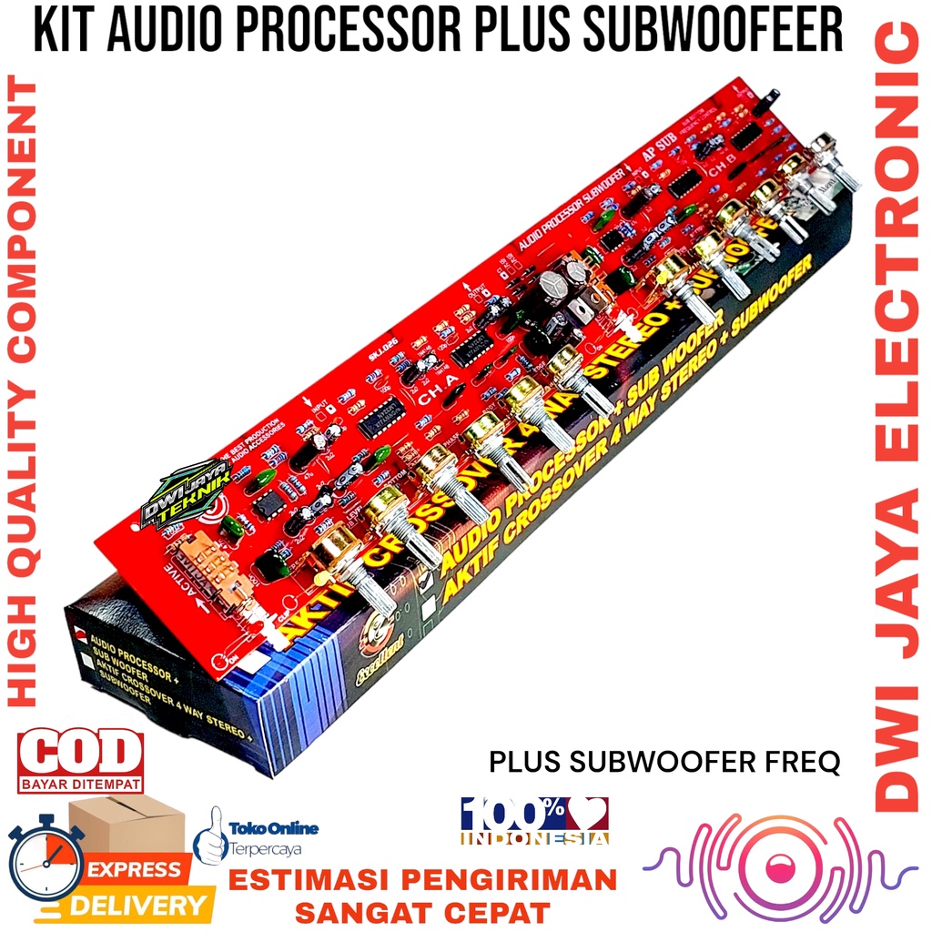 kit audio prosesor plus sub frequency