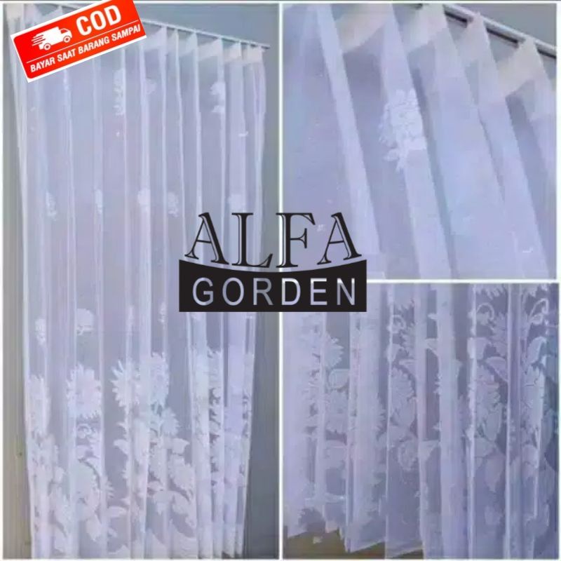 vitrase gorden/gorden putih/gorden matahari/vitras polos/dalaman gorden/vitras bunga/vitrase jendela