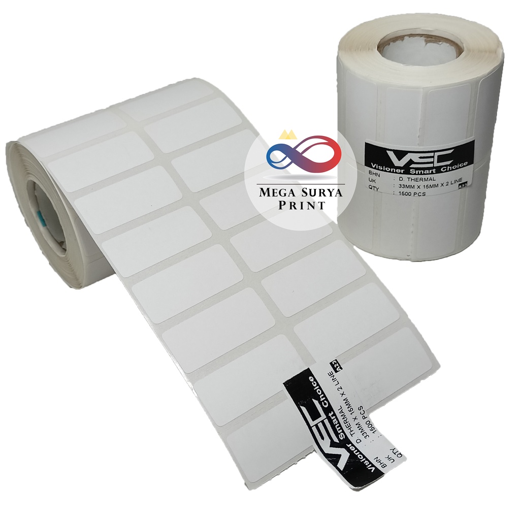 

Label Barcode Thermal Stiker 33x15 cm 2 baris