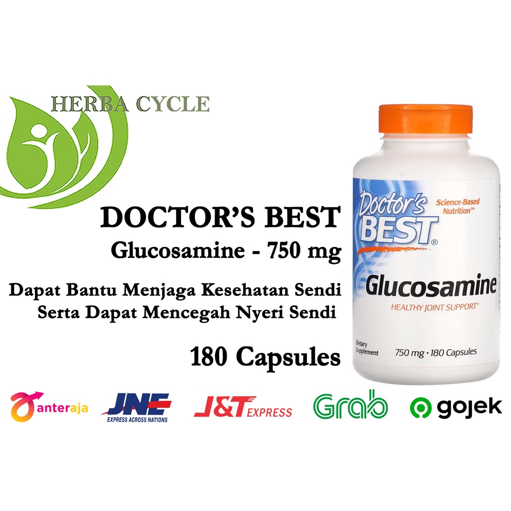 Doctor Best Glucosamine Sulfate 750mg 180caps Kesehatan Sendi ORI USA