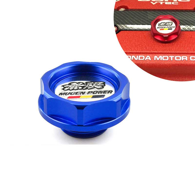 Mugen Power Aluminum Car Engine Oil Cap Mobil Penutup Oli Mesin Honda Universal Spoon Sports