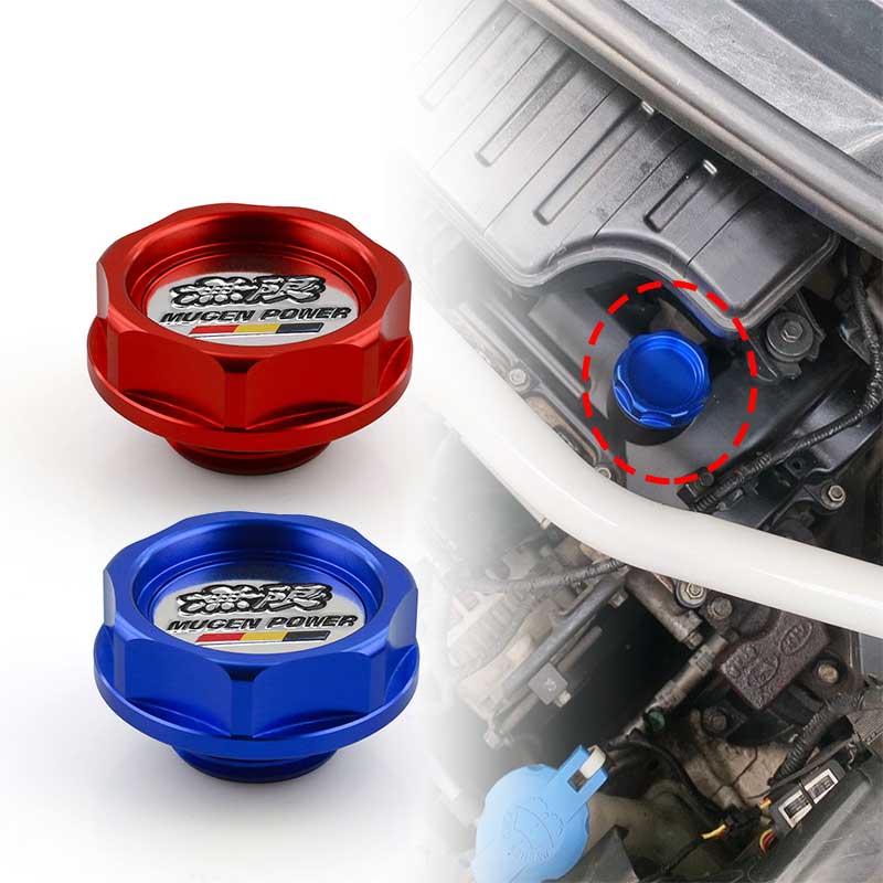 Mugen Power Aluminum Car Engine Oil Cap Mobil Penutup Oli Mesin Honda Universal Spoon Sports