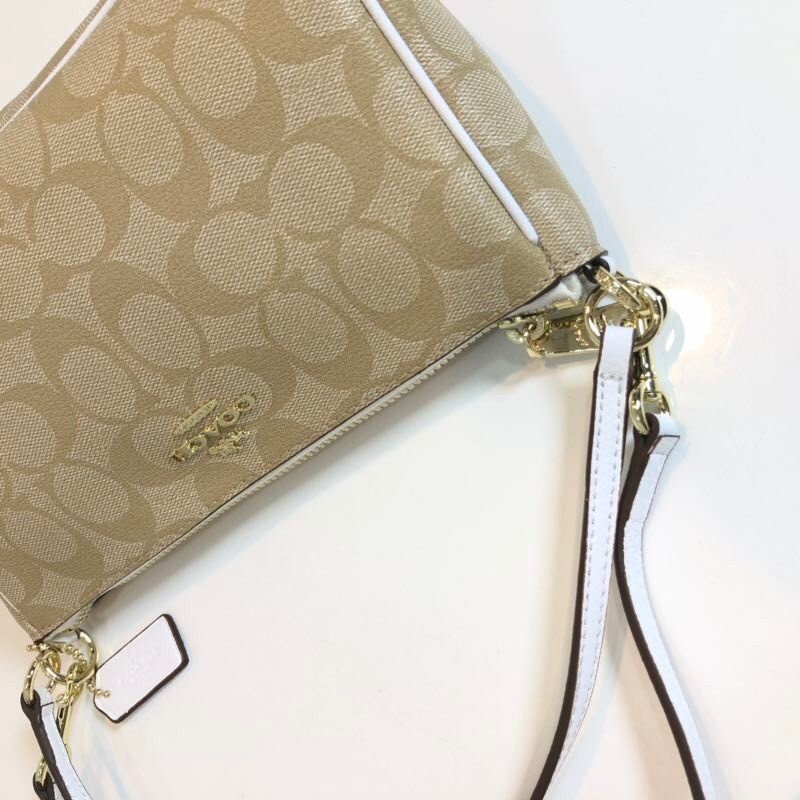 36674 ori coach Top Handle Pouch Signature tas bahu wanita tas tangan
