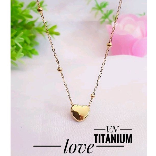 Kalung Titanium Love Polos Cantik 74(