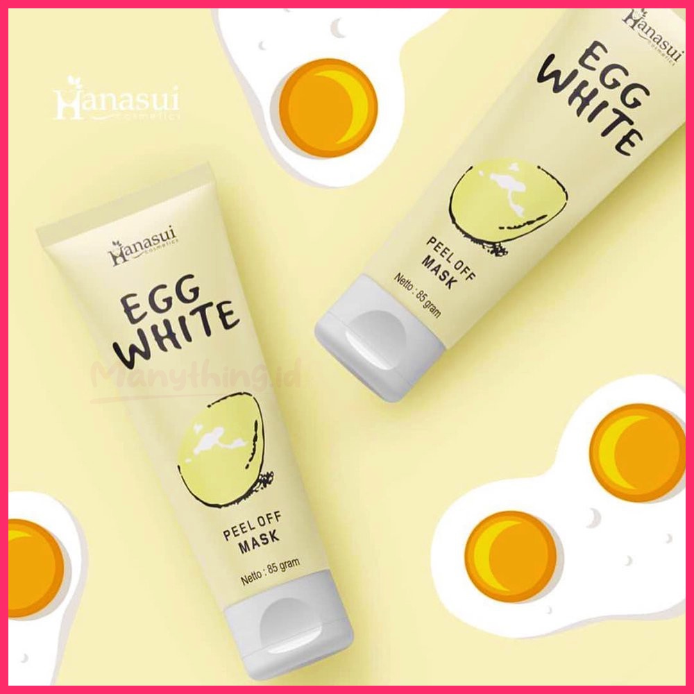 HANASUI EGG WHITE PEEL OFF MASK / MASKER PUTIH TELUR / MASKER TELUR BPOM