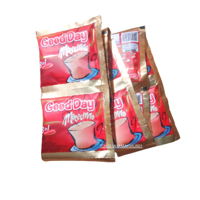 

GOOD DAY KOPI moccachino coffe 20grm 1 renteng 10 sachet